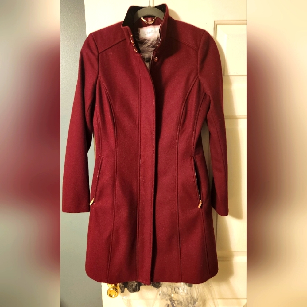 Calvin klein wool coat, size XS, color